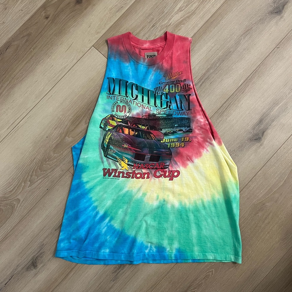 Furst of a Kind NASCAR Tie-Dye Tank Top